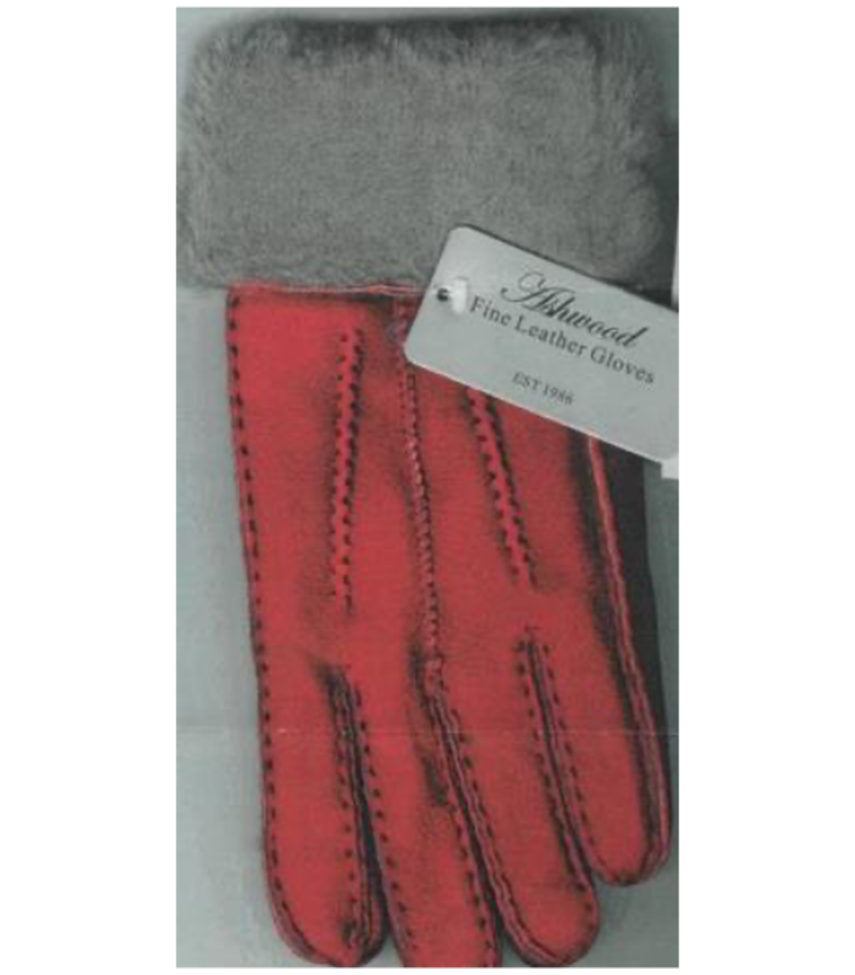 Ashwood women’s red leather gloves